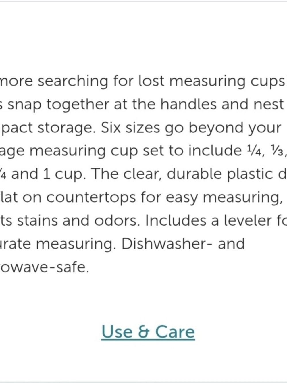 Authentic Pampered Chef
Complete 7-piece measuring cup set Snap-Together Design - Picture 6 of 7